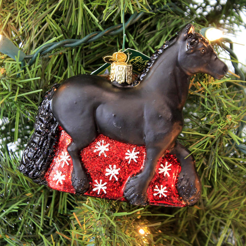 Old World Christmas Friesian Horse - - SBKGifts.com