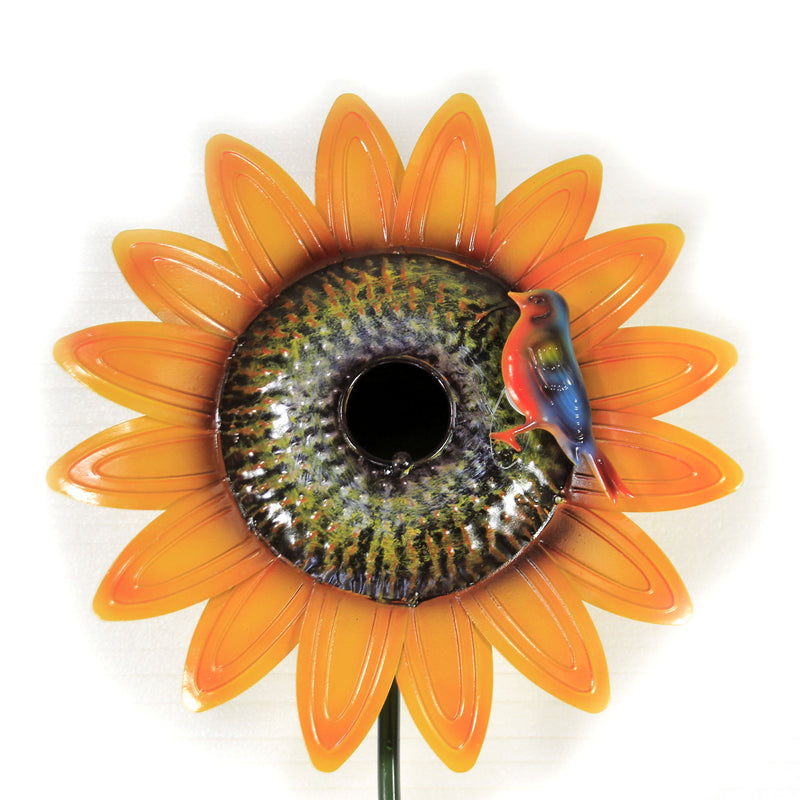 Home & Garden Sunflower Bird House Metal Yard Decor Flower Nest Home 31835513 (50026)