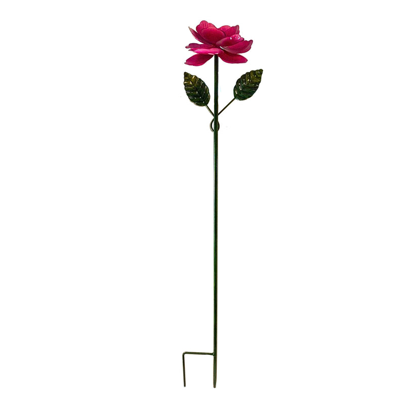 Home & Garden Fuchsia Rose Stake - - SBKGifts.com