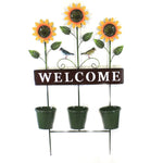 Home & Garden Sunflower Welcome W/Pots - - SBKGifts.com