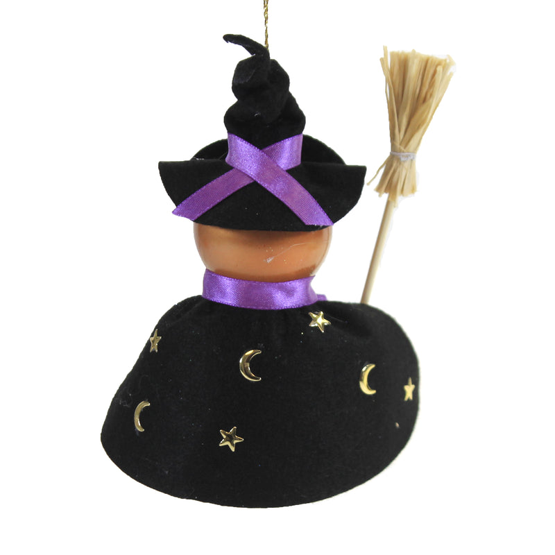 De Carlini Italian Ornaments Witch Owl - - SBKGifts.com