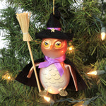 De Carlini Italian Ornaments Witch Owl - - SBKGifts.com