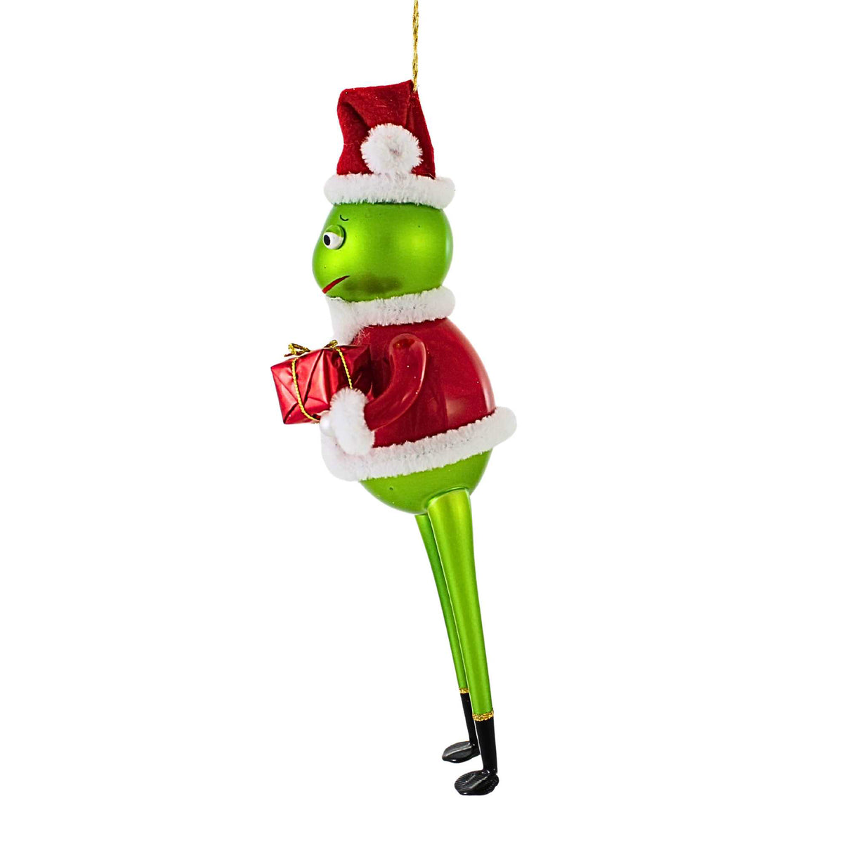 De Carlini Italian Ornaments Santa Frog . - - SBKGifts.com