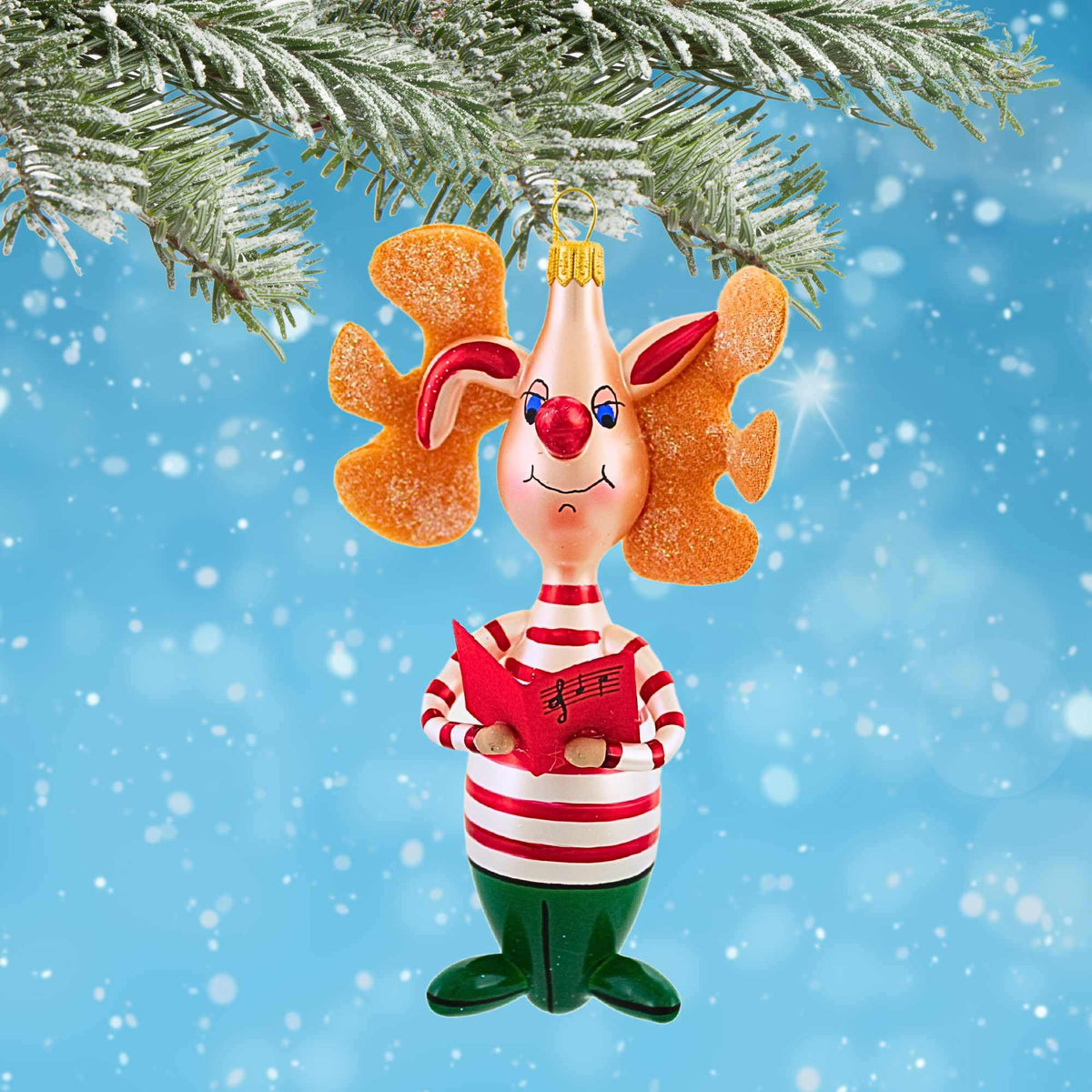 De Carlini Italian Ornaments Choir Reindeer - - SBKGifts.com