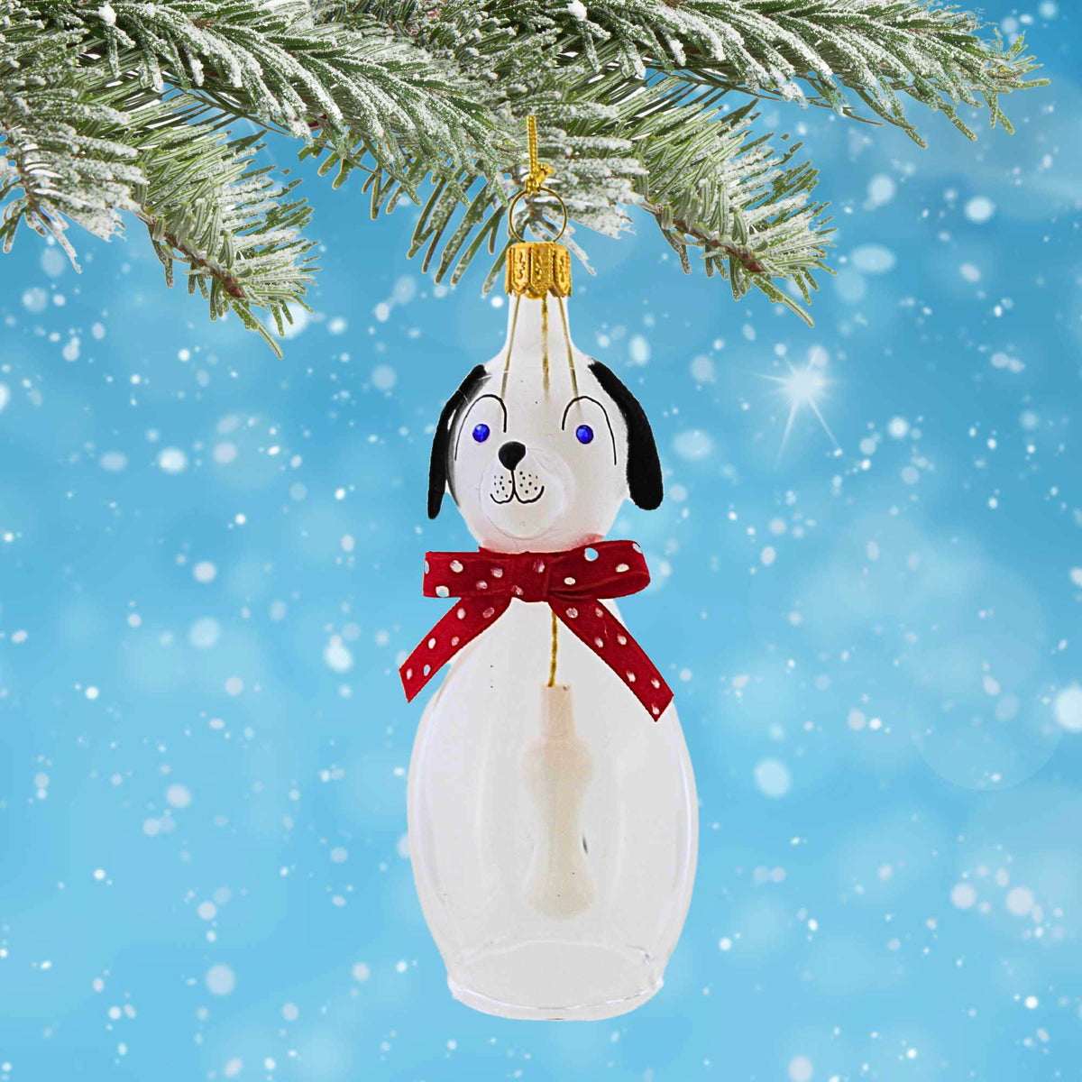 De Carlini Italian Ornaments Little Dog Bell - - SBKGifts.com
