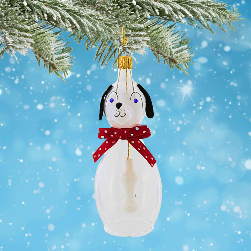 De Carlini Italian Ornaments Little Dog Bell - - SBKGifts.com