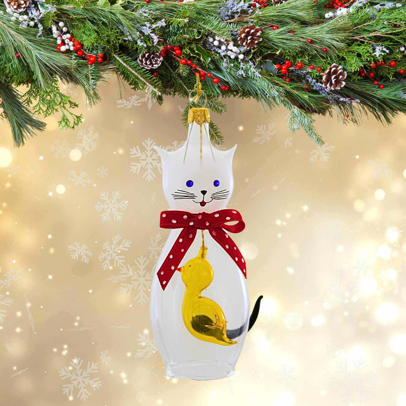 De Carlini Italian Ornaments Little Cat Bell - - SBKGifts.com