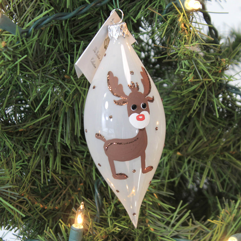 Holiday Ornament Red Nose Reindeer Drop - - SBKGifts.com