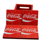 Tabletop Coca Cola Coasters W/Holder Wood Wood Crate A5023