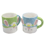 Tabletop Bright Easter Mug Set Ceramic Bunny Ears A5220. (50374)