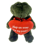 Boyds Bears Plush Valentino Fabric Valentines Day Frog 82076 (5037)