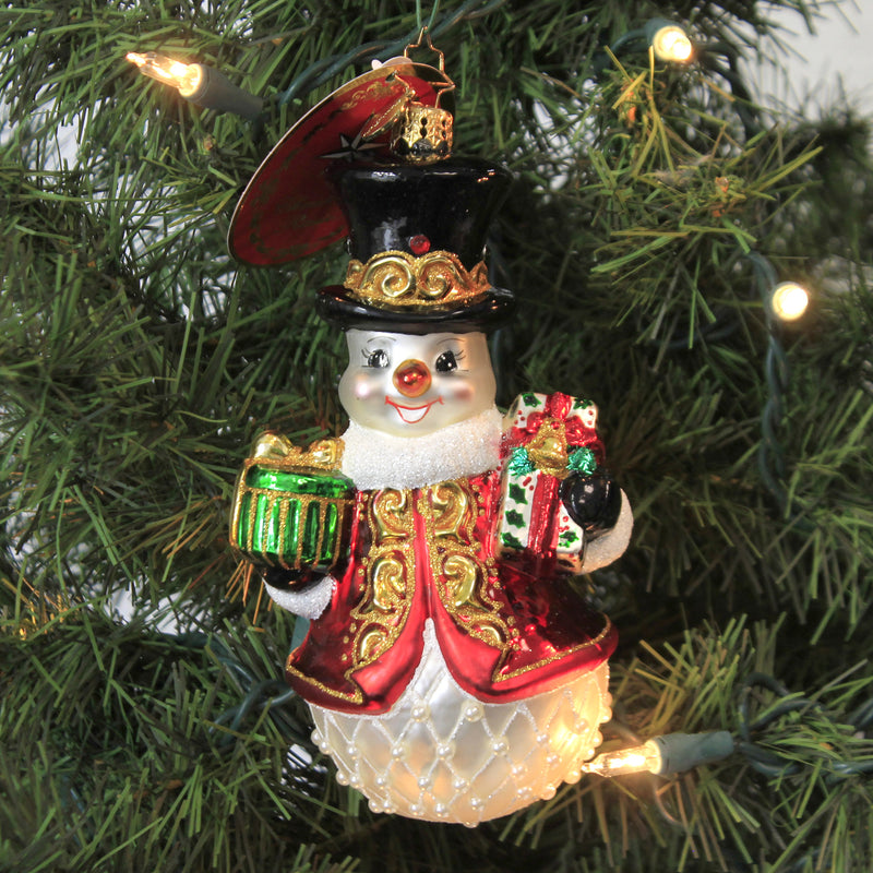 Christopher Radko Royal Gift Giving Snowman - - SBKGifts.com