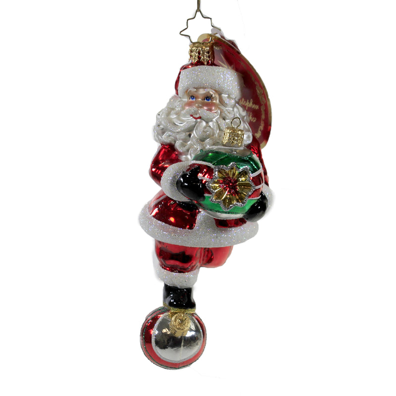 Christopher Radko Rolling Into The Holidays Ornament Santa Shiny Brite 1020094 (50391)