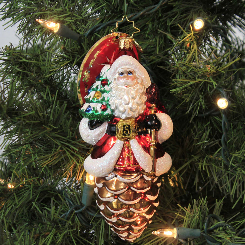 Christopher Radko Pine Cone Santa - - SBKGifts.com