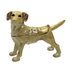 Hinged Trinket Box Yellow Labrador Metal Puppy Dog Gentle Trusting 3213
