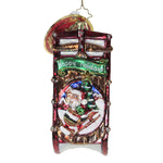 Speedy Santa Sledder! - 1 Ornament 5.5 Inch, Glass - Ornament Sled Christmas Santa 1019899 (50486)