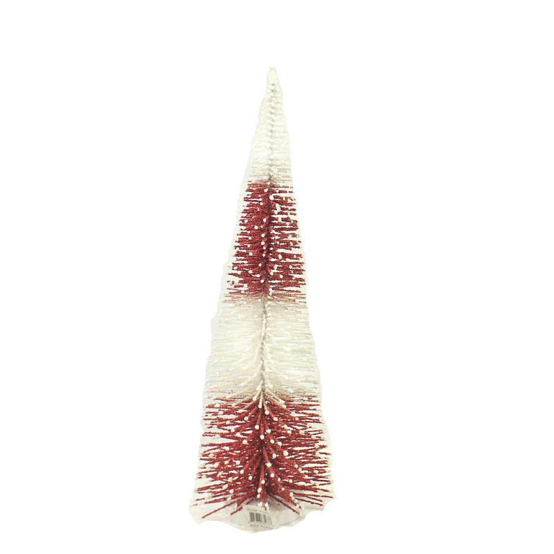 Christmas Rd/Wh Bottle Brush Tree Med - - SBKGifts.com