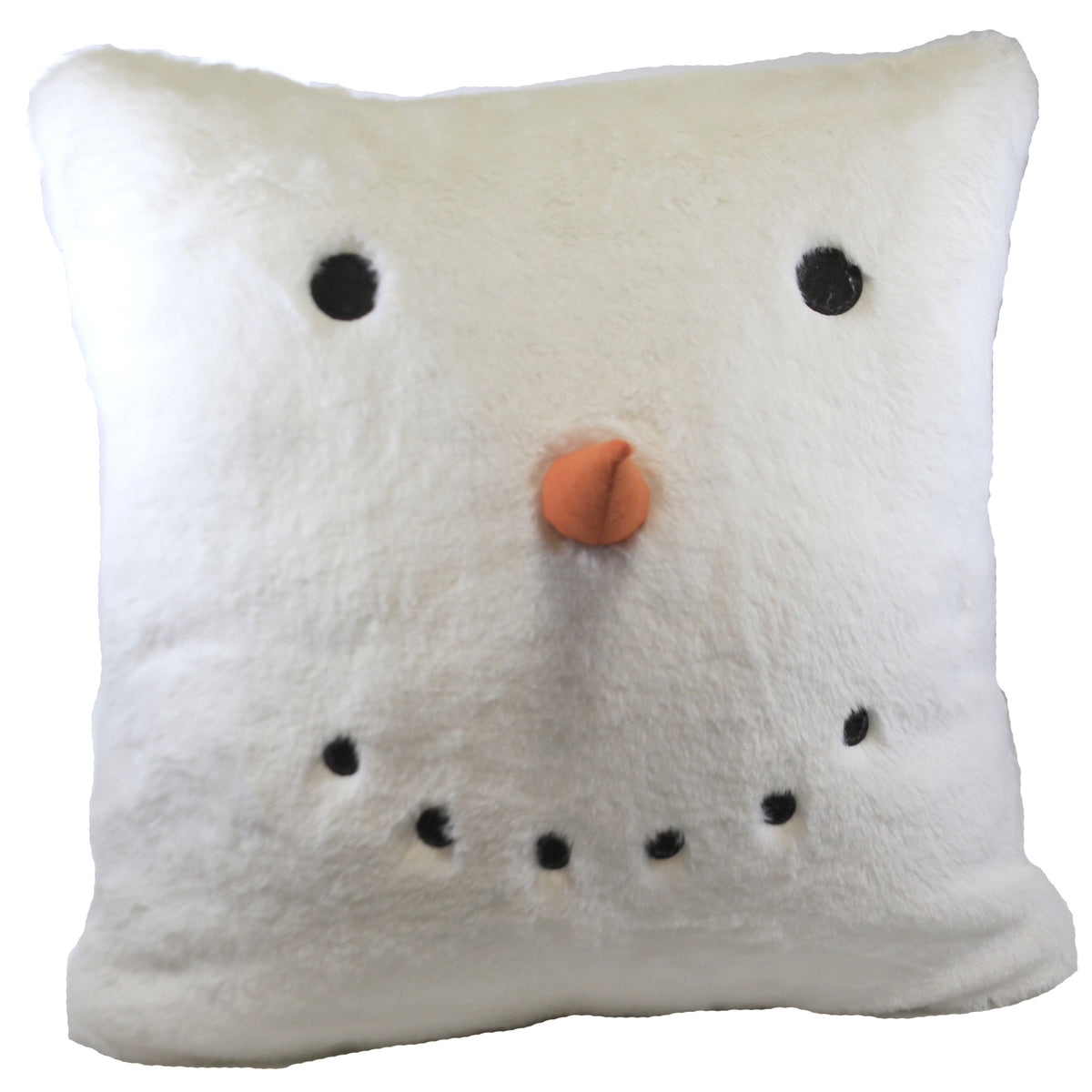 (50544) Fur Snowman Pillow Lg