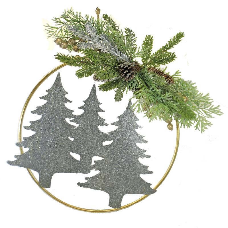 Christmas Christmas Tree Metal Ring Metal Glittered Pine Cones 3800402 (50550)