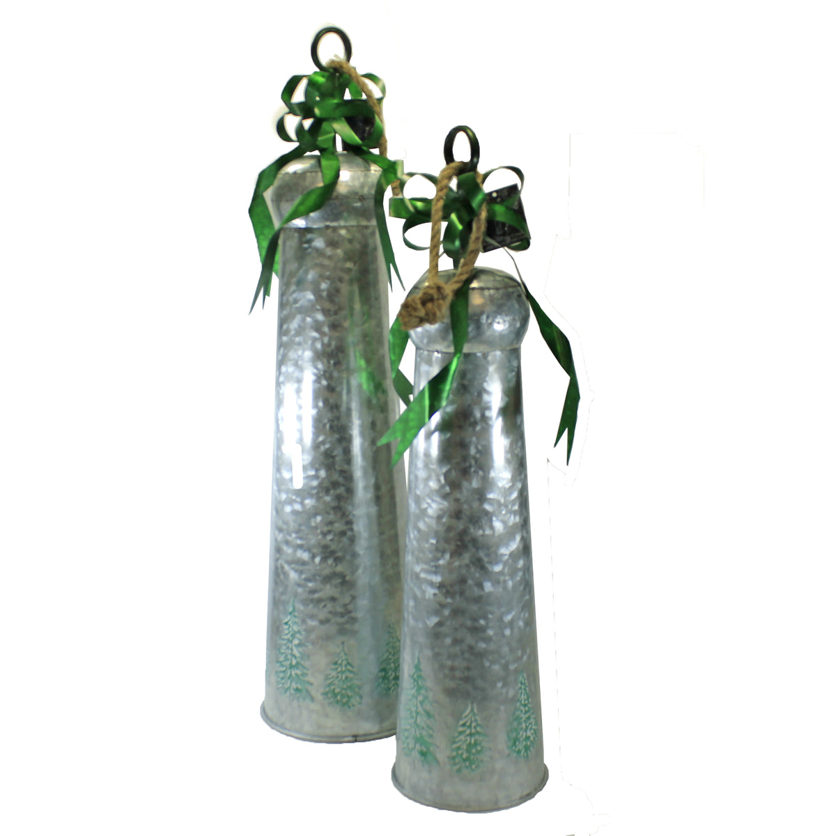 (50552) Christmas Tree Print Bell Green