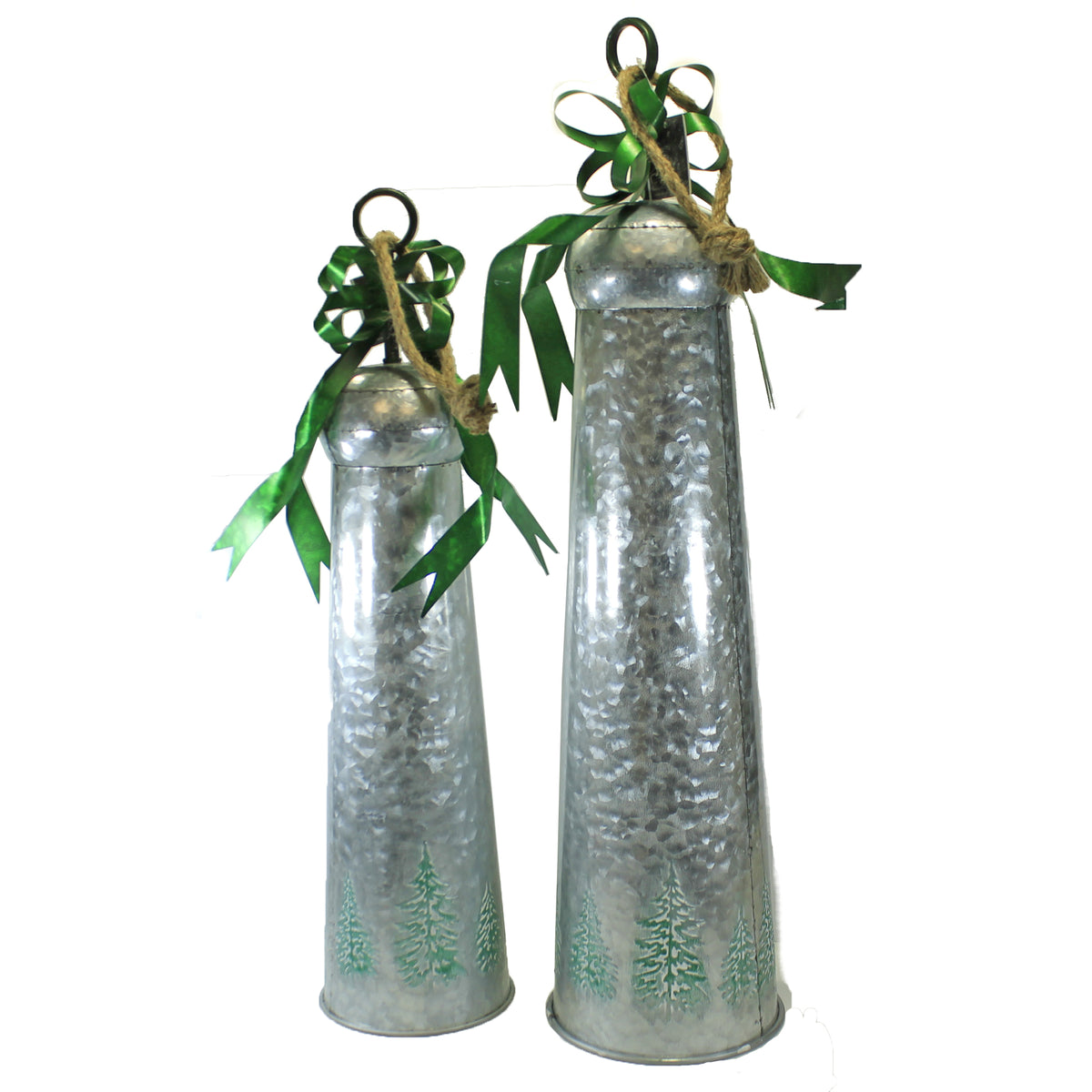 Christmas Christmas Tree Print Bell Green - - SBKGifts.com