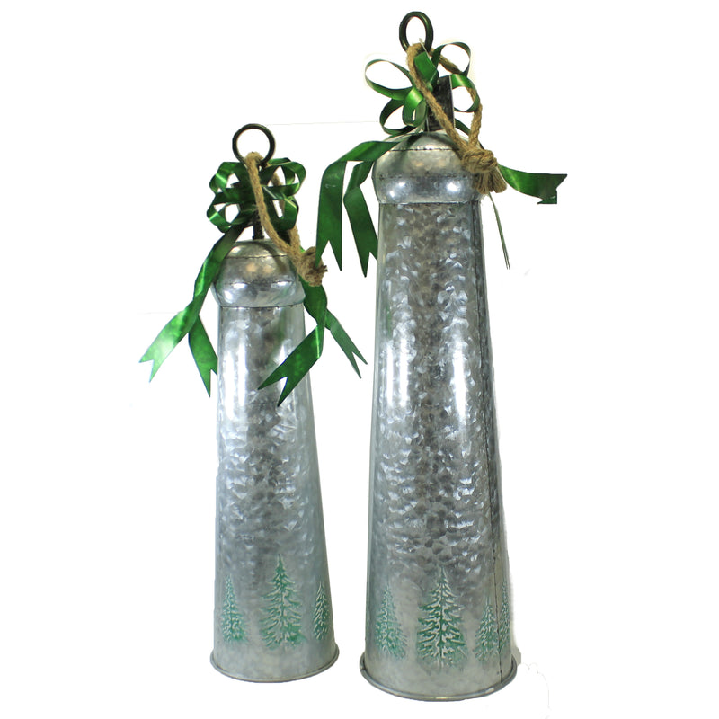 Christmas Christmas Tree Print Bell Green - - SBKGifts.com