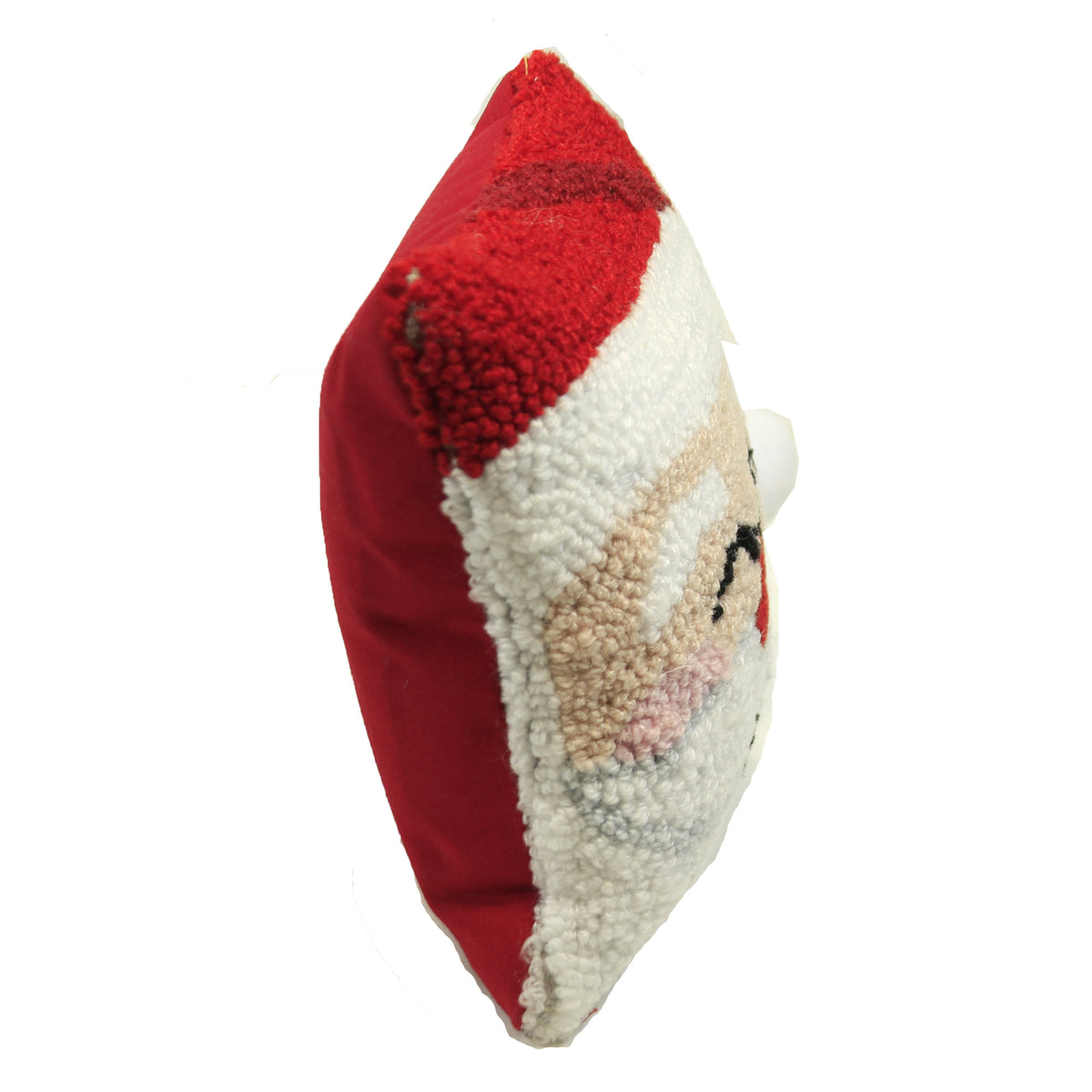 Christmas Happy Santa Hooked Pillow - - SBKGifts.com