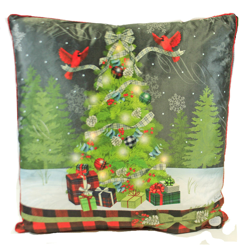Christmas Christmas Tree Memories LED Pillow Polyester Lights Up Timer 86144161