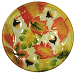 Tabletop Acorn Leaves Platter Glass Autumn 46004144 (50576)