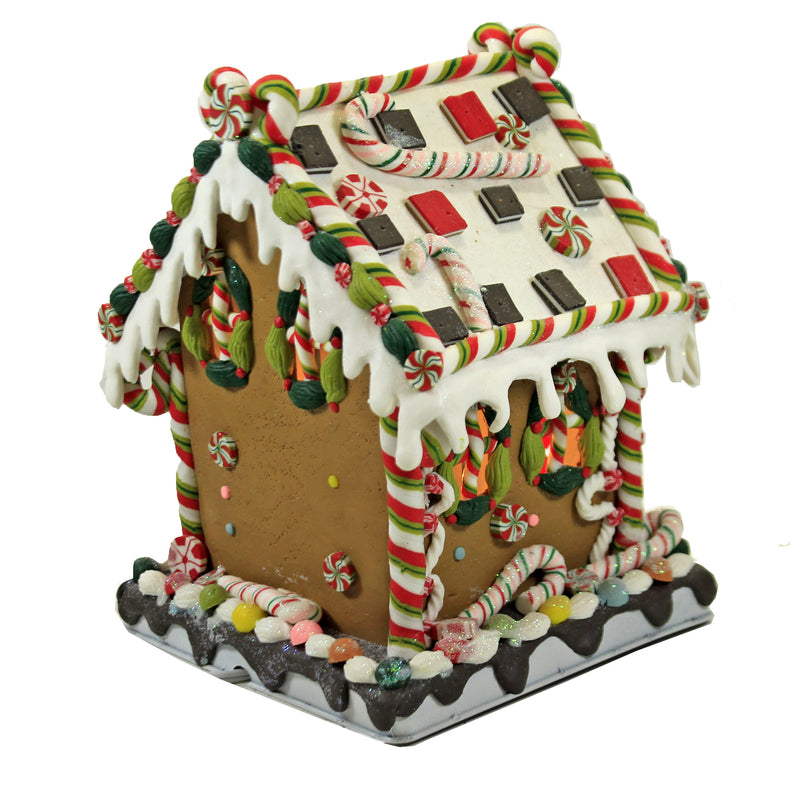 Christmas Gingerbread Candy Lighted House - - SBKGifts.com