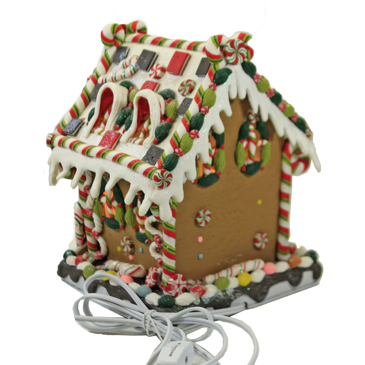 Christmas Gingerbread Candy Lighted House - - SBKGifts.com
