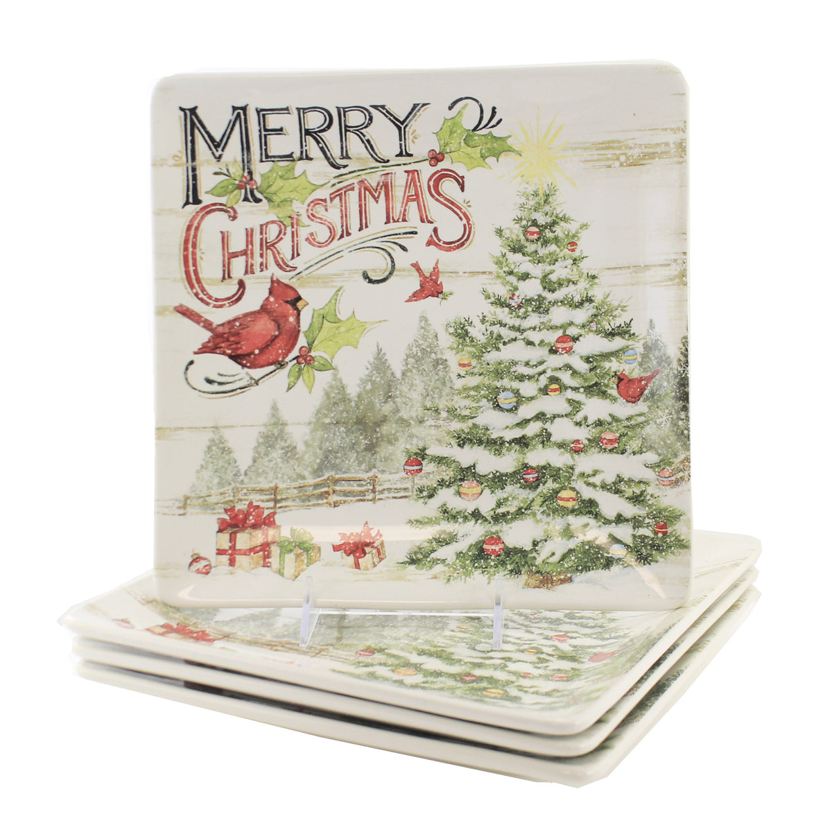 (50651) Evergreen Christmas Dinner Plat