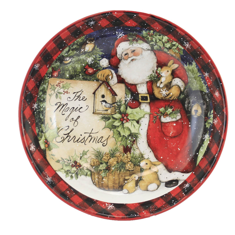 Tabletop Magic Christmas Pasta Serving Bowl Earthenware Santa 28290