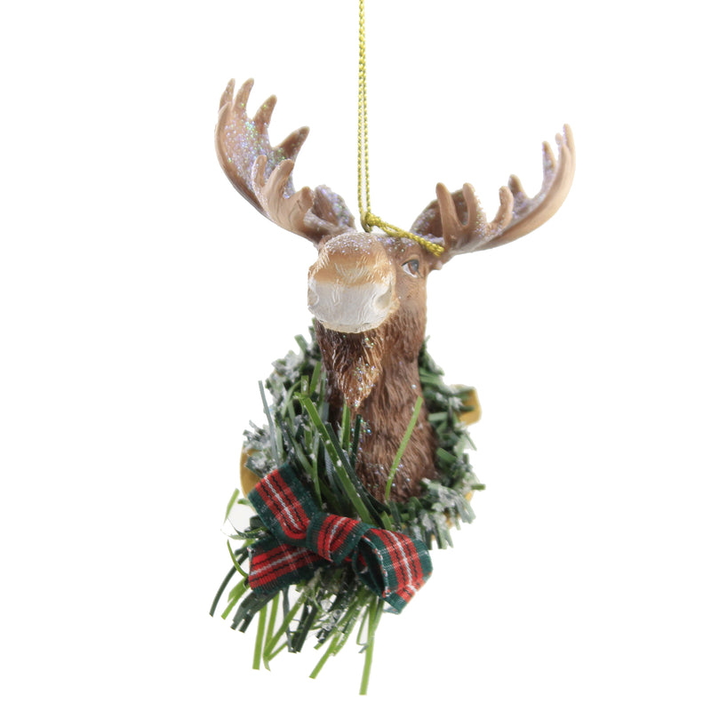Holiday Ornament Moose Reindeer Head Resin Antlers Garland 52097 (50675)