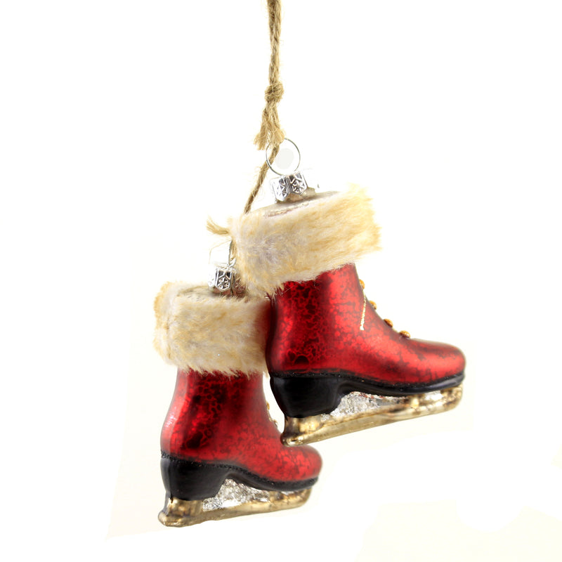 Holiday Ornament Red Ice Skates - - SBKGifts.com