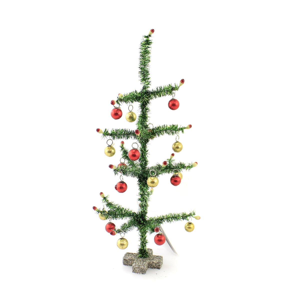 (50728) Green Tinsel Tree Glitter Stand