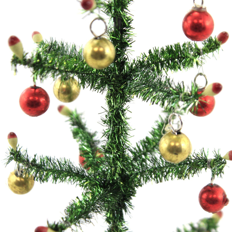 Christmas Green Tinsel Tree Glitter Stand - - SBKGifts.com