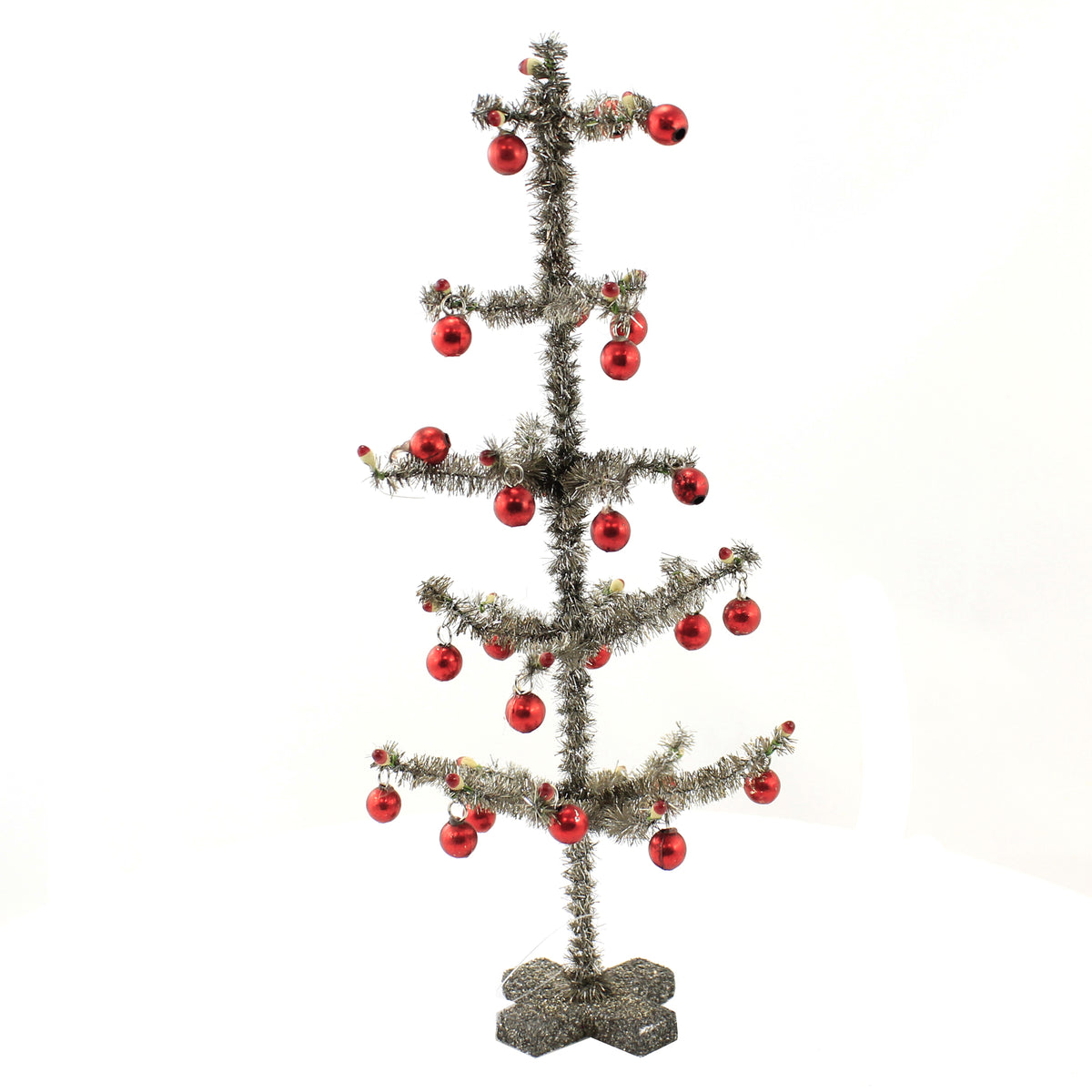 (50729) Tinsel Tree With Red Balls12