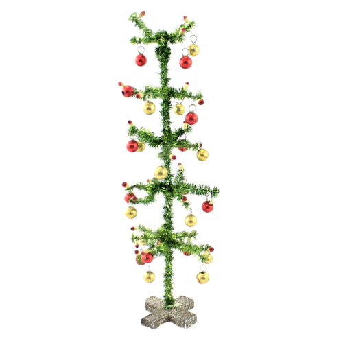 Christmas Green Tinsel Tree - - SBKGifts.com