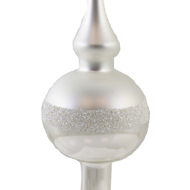 Inge Glas Horizon White Matte Finial - - SBKGifts.com