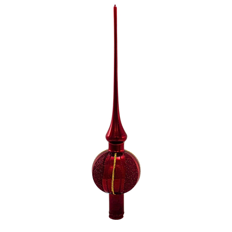 Inge Glas Stripe Oxblood Finial - - SBKGifts.com