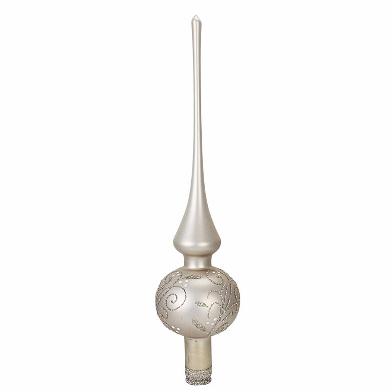 Tree Topper Finial Winter Berries Silver  Finial - - SBKGifts.com