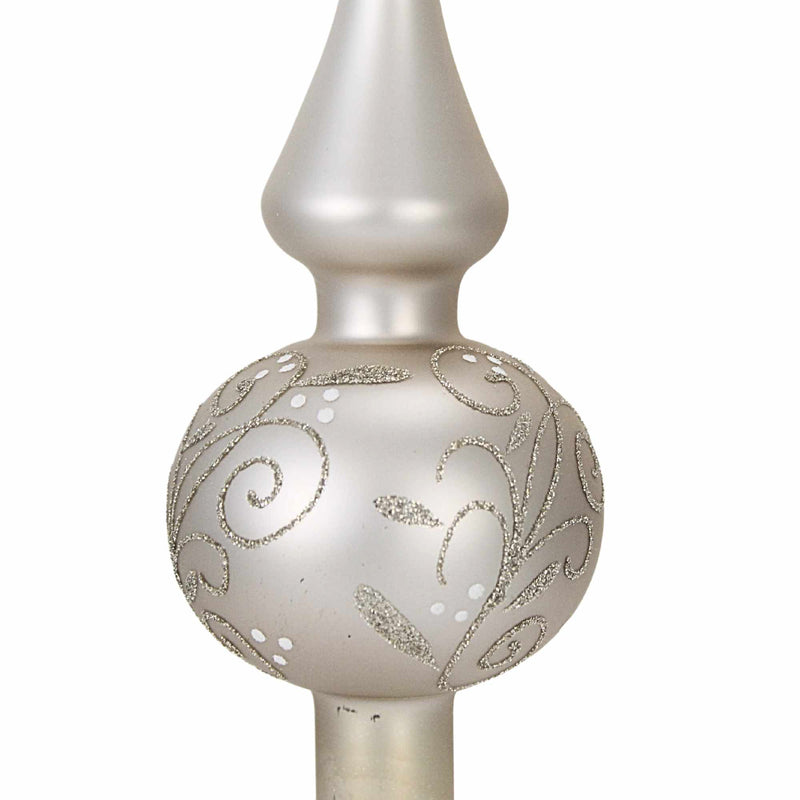 Tree Topper Finial Winter Berries Silver  Finial - - SBKGifts.com
