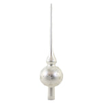 Sparkling Sky White  Finial - One Tree Topper 11.75 Inch, Glass - Tree Topper Matte Christmas 21268T021 (50796)