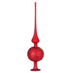 Inge Glas Red Delights Matte Finial Glass Tree Topper Christmas 20084T032