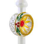 Inge Glas Mistletoe White Finial - - SBKGifts.com