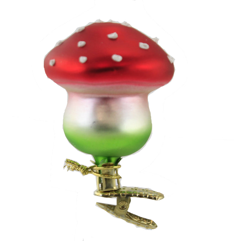 Lucky Charm Mushroom - One Ornament 2.75 Inch, Glass - Christmas Ornament Spring 10123S015 (50865)