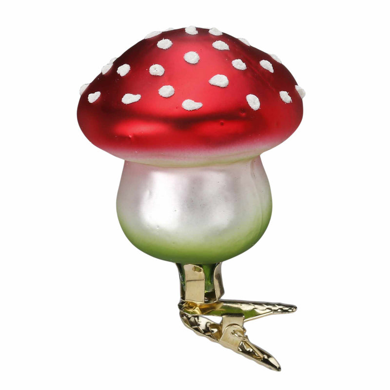 Inge Glas Lucky Charm Mushroom Glass Christmas Ornament Spring 10123S015