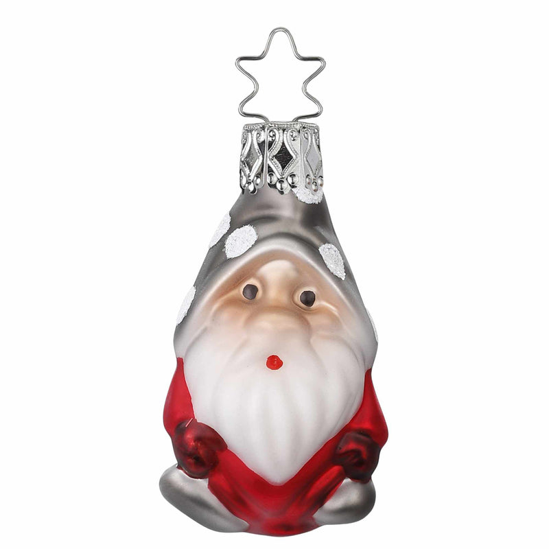 Inge Glas Mini Gnome Glass Christmas Ornament 10118S021 (50868)