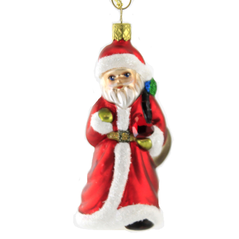 Inge Glas Christmas At Heart Glass Santa Ornament 10001S021akt